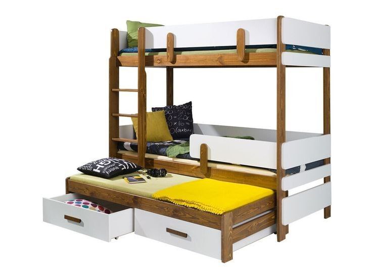 Двухъярусная кровать с выдвижным спальным местом
